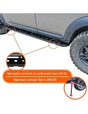 Progi boczne otworowe do Toyota TACOMA rock slider | Szekla4x4.pl