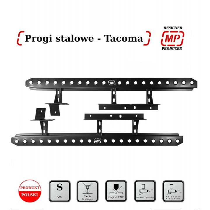 Progi boczne otworowe do Toyota TACOMA rock slider - ujęcie 5