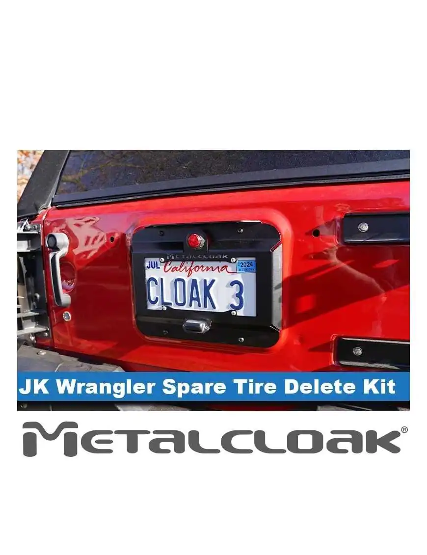 Jeep JK Wrangler Spare Tire Delete & License Plate Relocation Kit