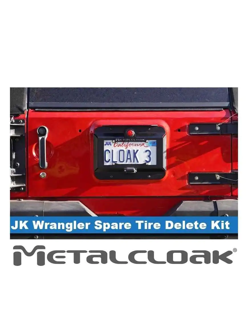 Jeep JK Wrangler Spare Tire Delete & License Plate Relocation Kit