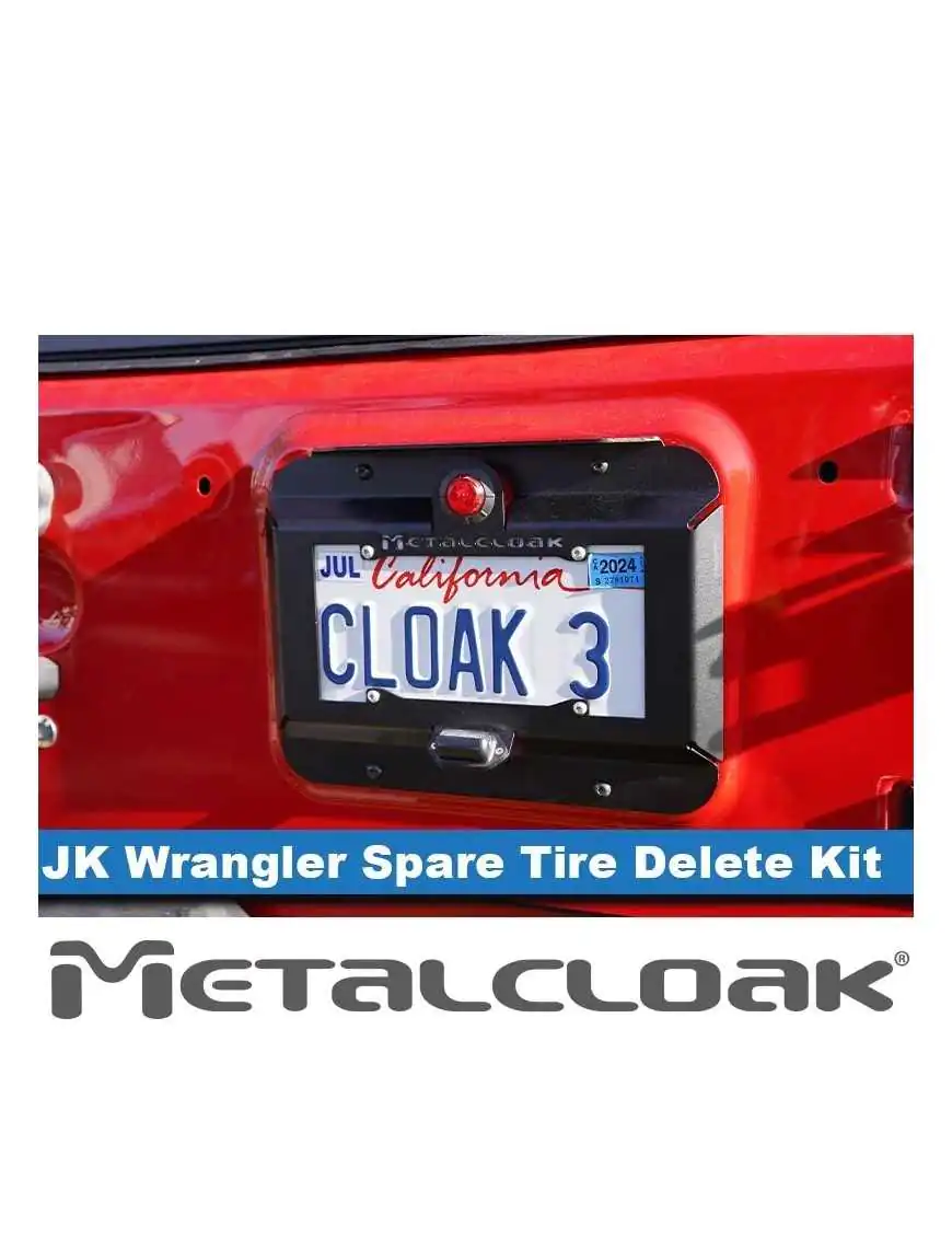 Jeep JK Wrangler Spare Tire Delete & License Plate Relocation Kit