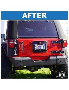 Jeep JK Wrangler Spare Tire Delete & License Plate Relocation Kit