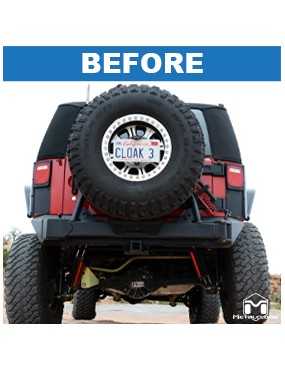 Jeep JK Wrangler Spare Tire Delete & License Plate Relocation Kit