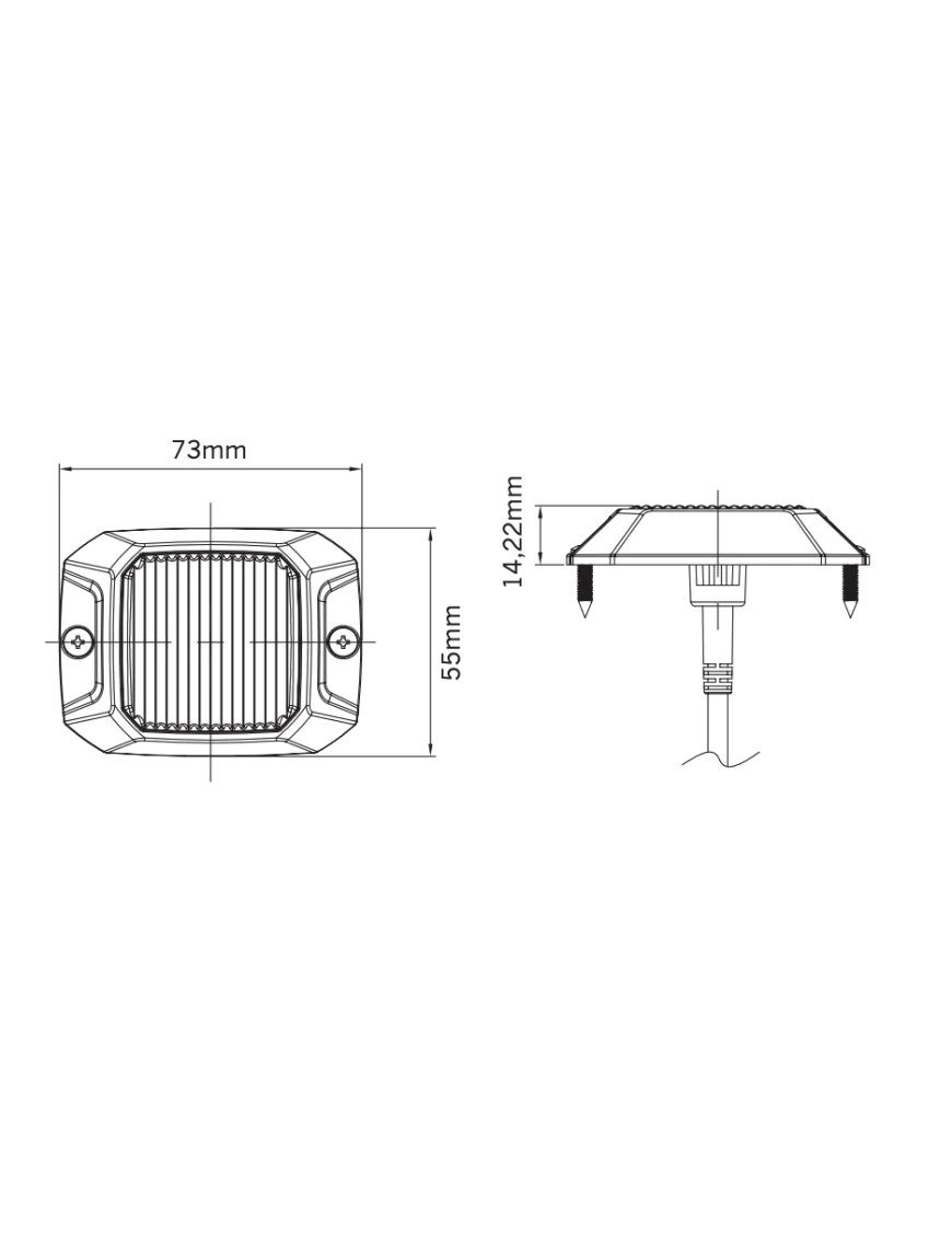 Lampa LED OŚWIETLENIOWA STRANDS 4 LED, DUO KOLOR BIAŁY + BURSZTYNOWY, 10-32V DC, IP67 | Szekla4x4.pl