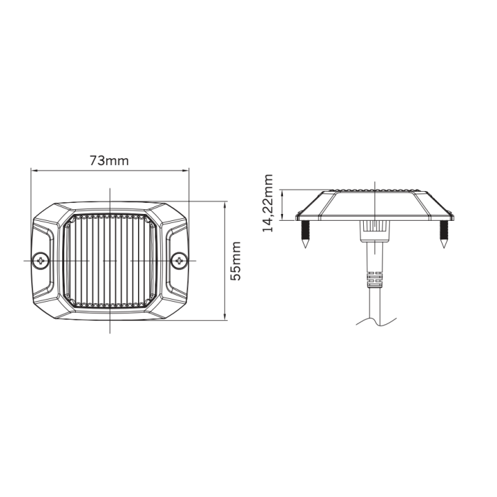 Lampa LED OŚWIETLENIOWA STRANDS 4 LED, DUO KOLOR BIAŁY  BURSZTYNOWY, 10-32V DC, IP67 - ujęcie 6
