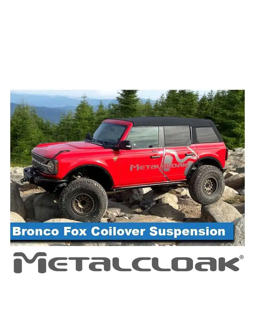 Coilover zawieszenie Ford New Bronco Lift kit 37" Game-Changer Metalcloak Fox Edition | Szekla4x4.pl