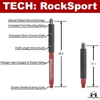 Para amortyzatorów Przód 2,5-5,5" Jeep Wrangler JK Rocksport Metalcloak - ujęcie 2