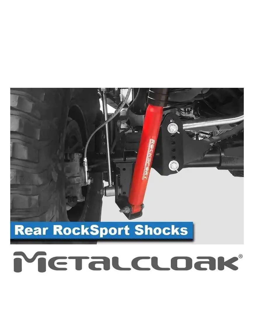 RockSport RED Long Travel Shock, JK Wrangler, Rear, Pair