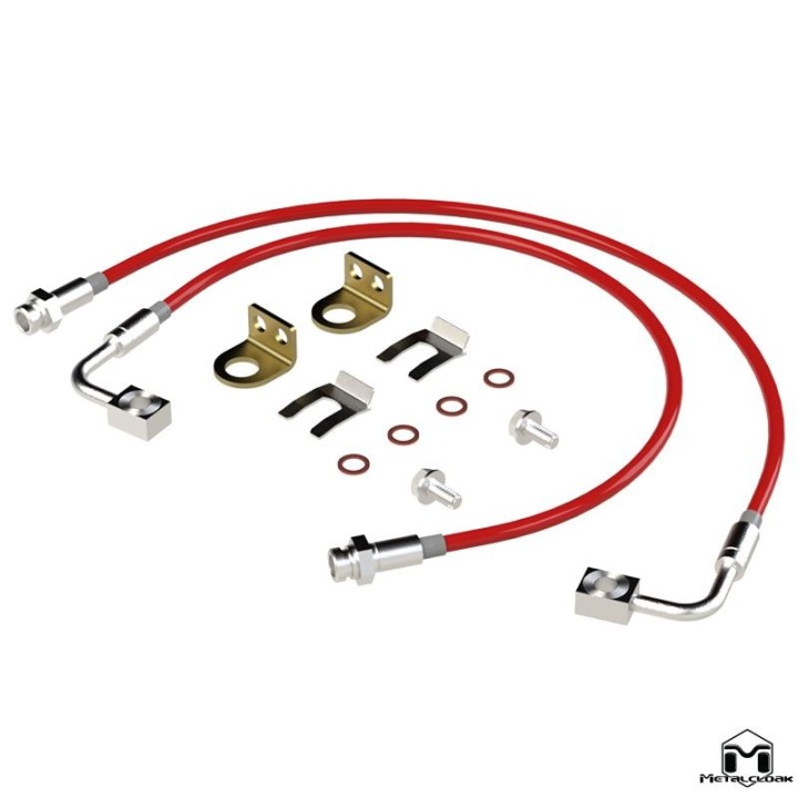 Przedłużane przewody hamulcowe w oplocie 26,5" Jeep Wrangler JK METALCLOAK