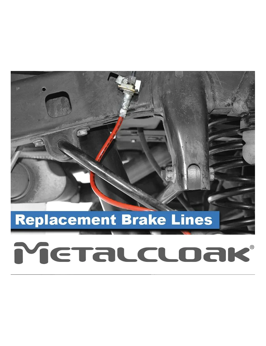 JK Wrangler Replacement Brake Lines, Pair 26.5"