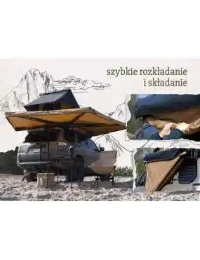 OFFLANDER SELF-SUPPORTING AWNING BATWING 270 L SAND RIGHT 2.5 M