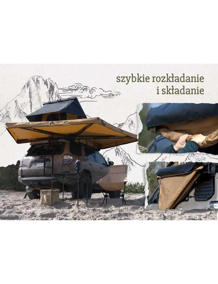 OFFLANDER MARKIZA SAMONOŚNA BATWING 270 L SAND PRAWA 2.5 M | Szekla4x4.pl