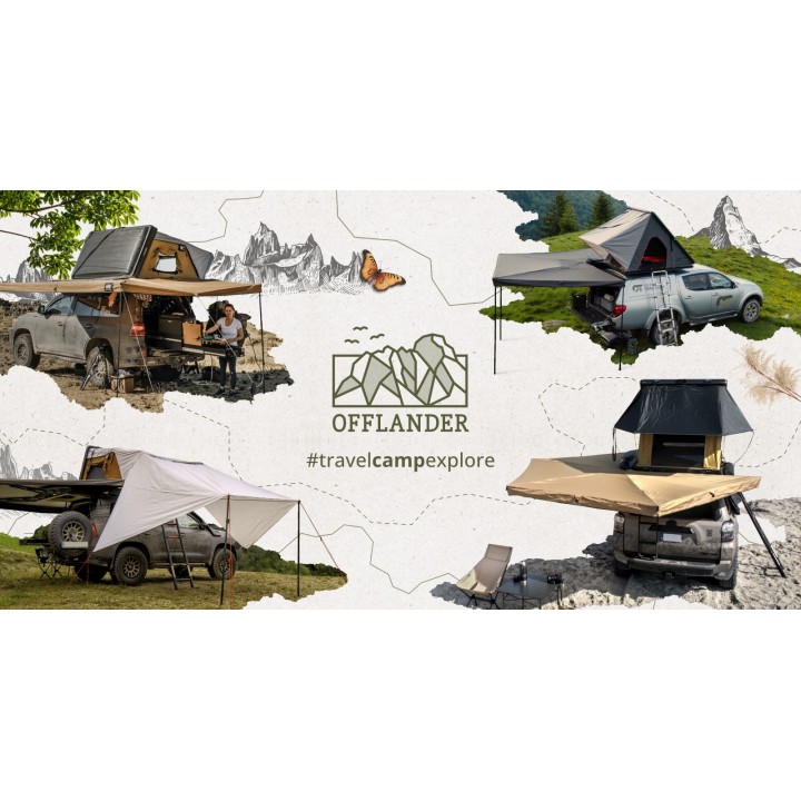 OFFLANDER MARKIZA SAMONOŚNA BATWING 270 L SAND PRAWA 2.5 M - ujęcie 25