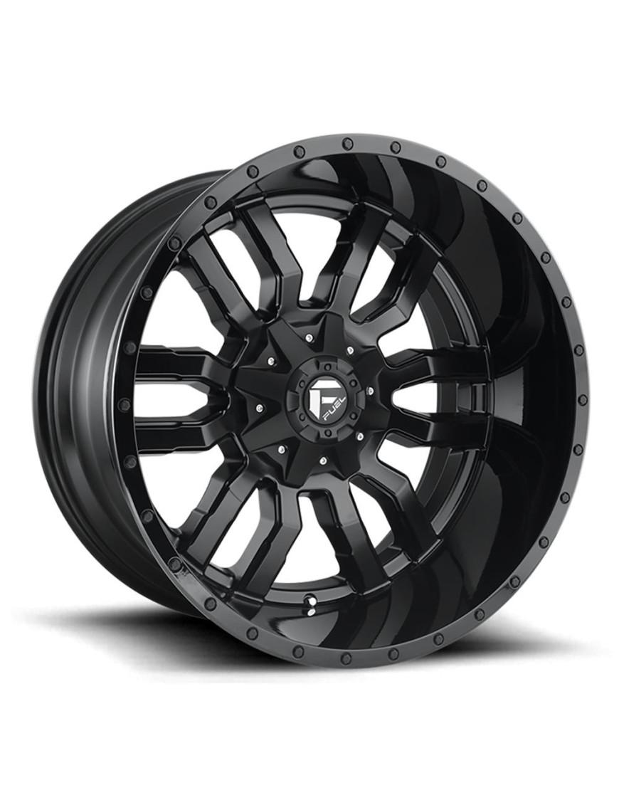 Felga aluminiowa D596 Sledge Matte Black Gloss Black LIP Fuel