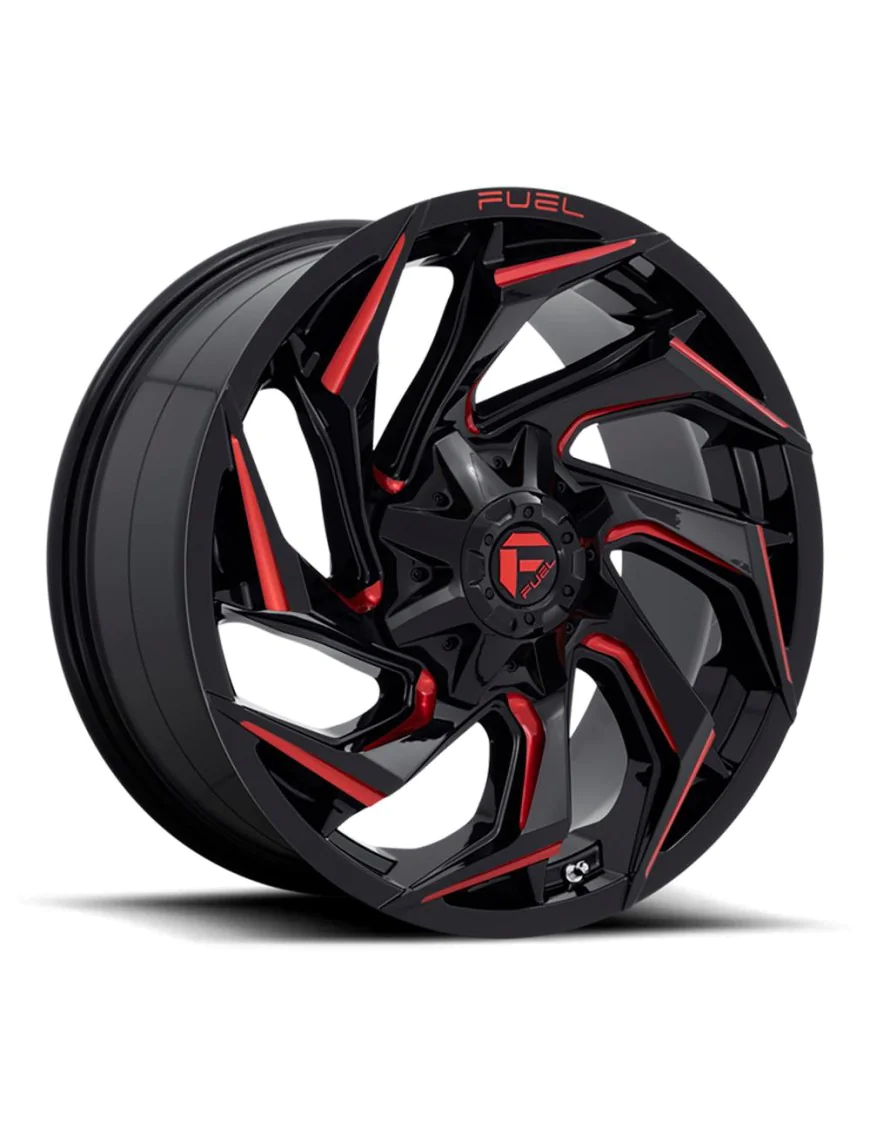 Felga aluminiowa D755 Reaction Gloss Black Milled W/ RED Tint Fuel