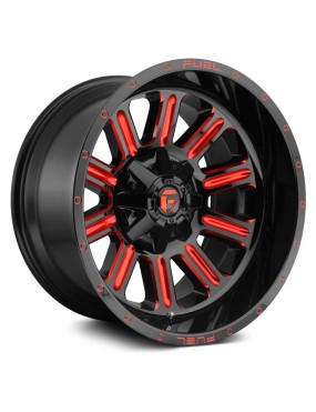 Felga aluminiowa D621 Hardline Gloss Black Red Tinted Clear Fuel