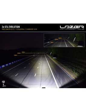 Zestaw dwóch lamp LAZER ST4 Evolution z systemem montażu w fabrycznym grillu - Toyota Land Cruiser 250 (2024 -) | Szekla4x4.pl