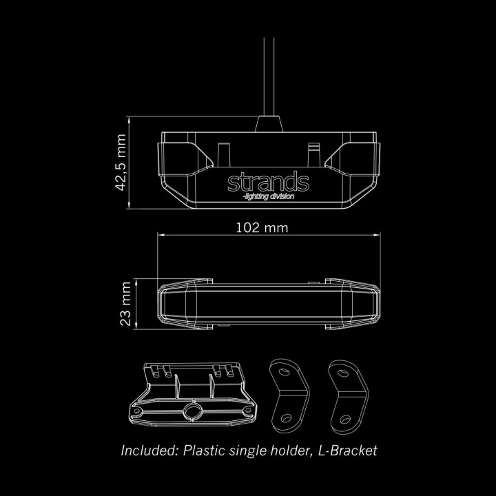Strands FIREFLY SEE ME DOUBLE BURNER Biały/pomarańczowy 850444 - ujęcie 4