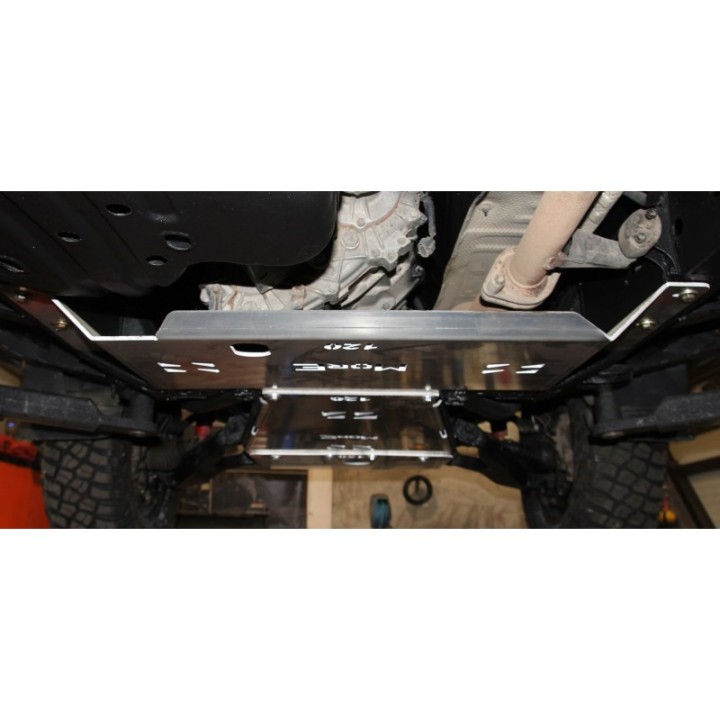 Zestaw aluminiowych osłon podwozia MorE 4x4 - Toyota Land Cruiser J120 - do zderzaka Z001