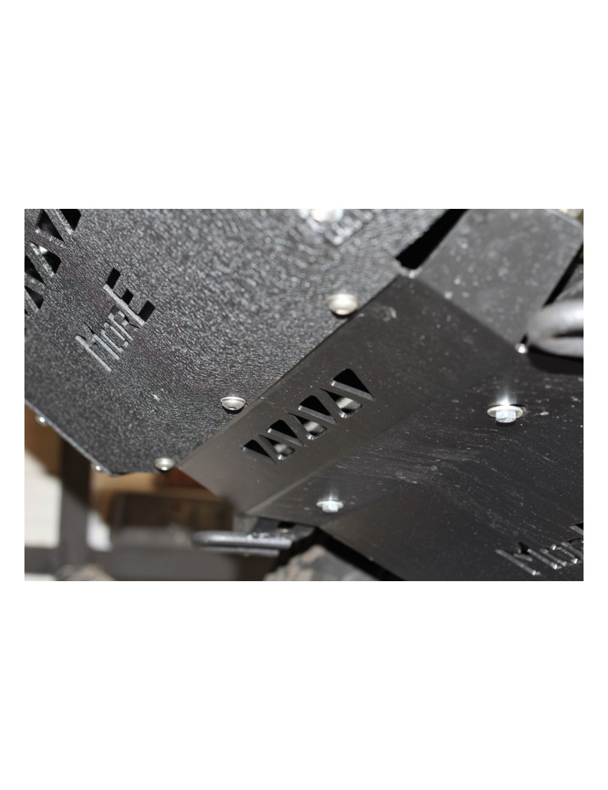 Zestaw aluminiowych osłon podwozia MorE 4x4 - Toyota Land Cruiser J120 - do zderzaka Z001