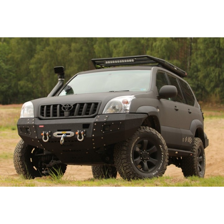 Zestaw aluminiowych osłon podwozia MorE 4x4 - Toyota Land Cruiser J120 - do zderzaka Z001
