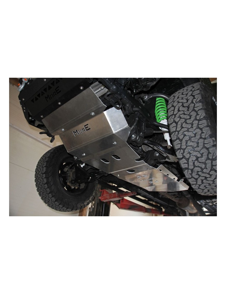 Zestaw aluminiowych osłon podwozia MorE 4x4 - Toyota Hilux Vigo 11-15 - do zderzaka Z014