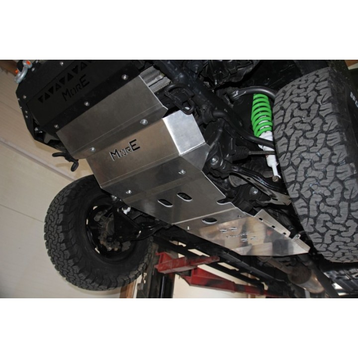 Zestaw aluminiowych osłon podwozia MorE 4x4 - Toyota Hilux Vigo 11-15 - do zderzaka Z014