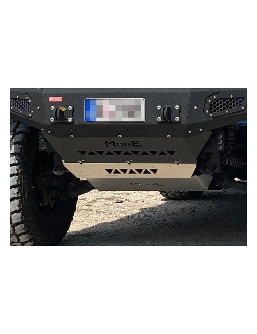 Zestaw aluminiowych osłon podwozia MorE 4x4 - Toyota FJ Cruiser - do zderzaka Z022