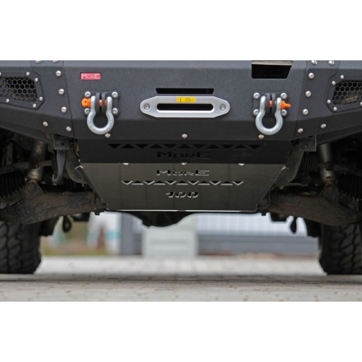 Zestaw aluminiowych osłon podwozia Toyota Land Cruiser J100, Lexus LX 470 Diesel - do zderzaka Z028