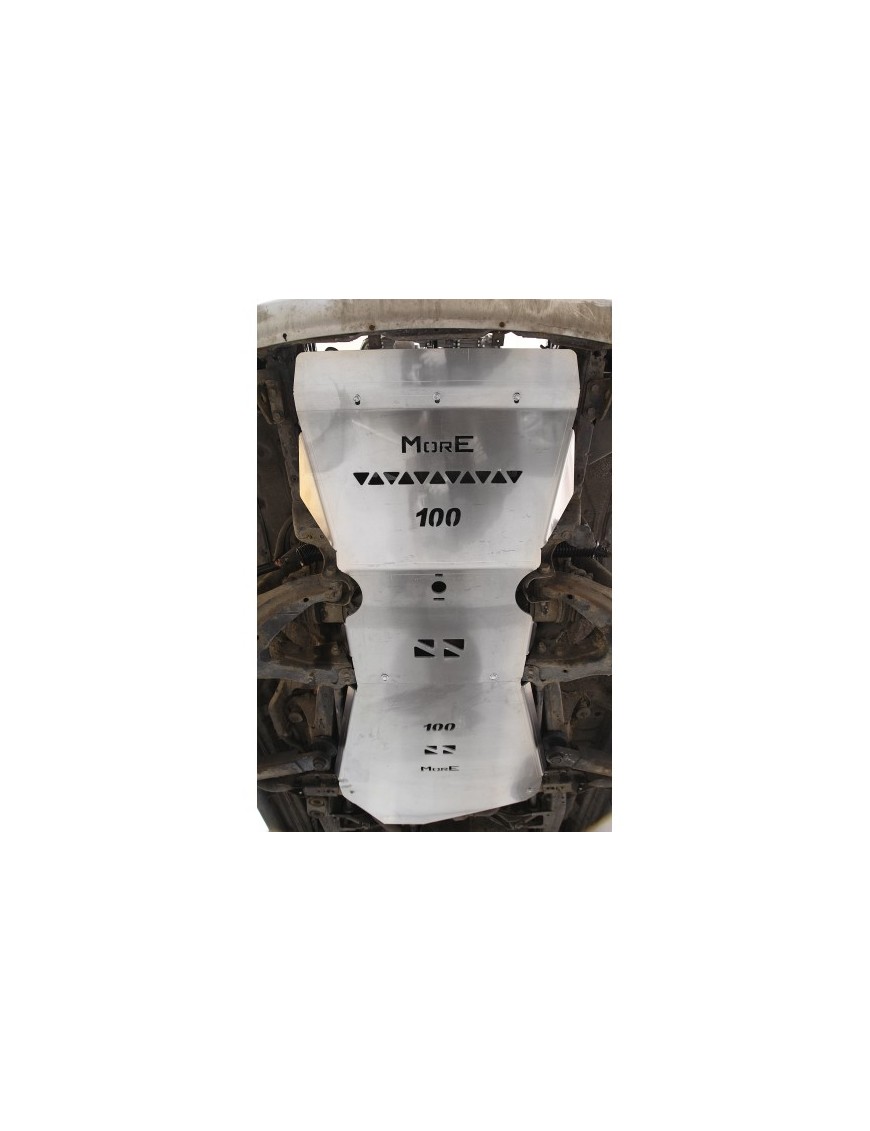 Zestaw aluminiowych osłon podwozia Toyota Land Cruiser J100, Lexus LX 470 Diesel - do zderzaka Z028