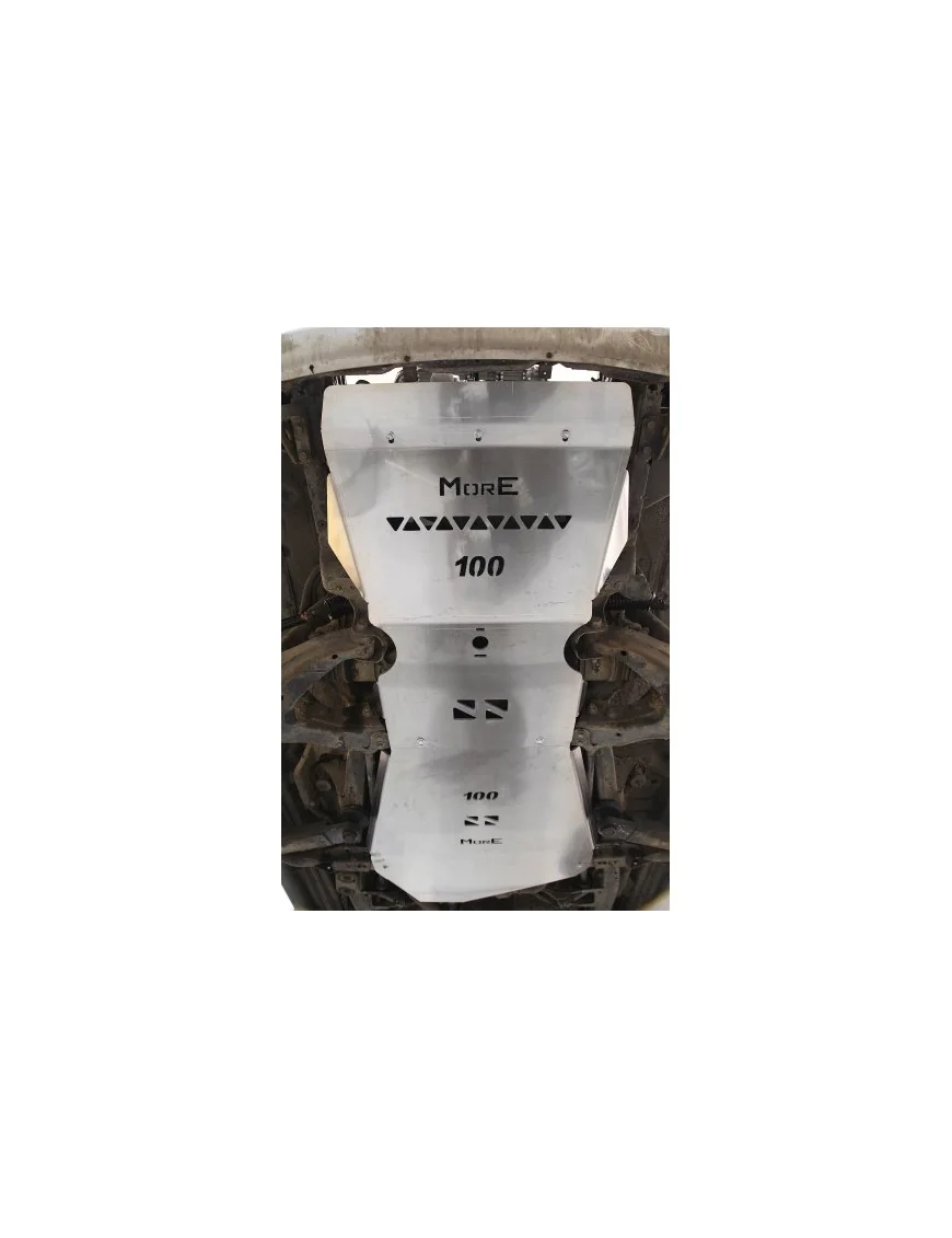Zestaw aluminiowych osłon podwozia Toyota Land Cruiser J100, Lexus LX 470 Diesel - do zderzaka Z028