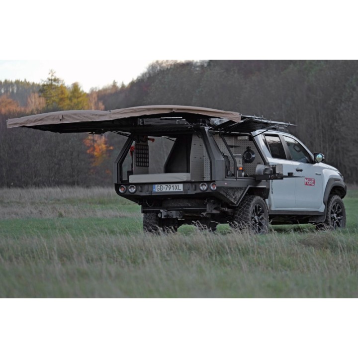 Markiza samochodowa Batwing 270° 2,5m - zadaszenie boczne More 4x4