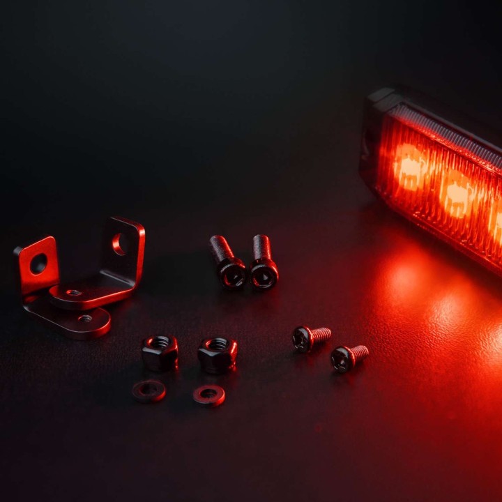 Lampa czerwona Strands DARK KNIGHT SM6 RED 809513 - ujęcie 3