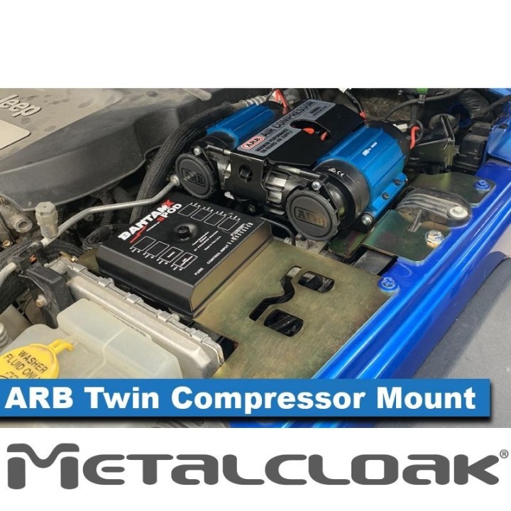 Mocowanie pod maską dwutłokowego | podwójnego kompresora typu ARB Jeep Wrangler JK METALCLOAK - ujęcie 3
