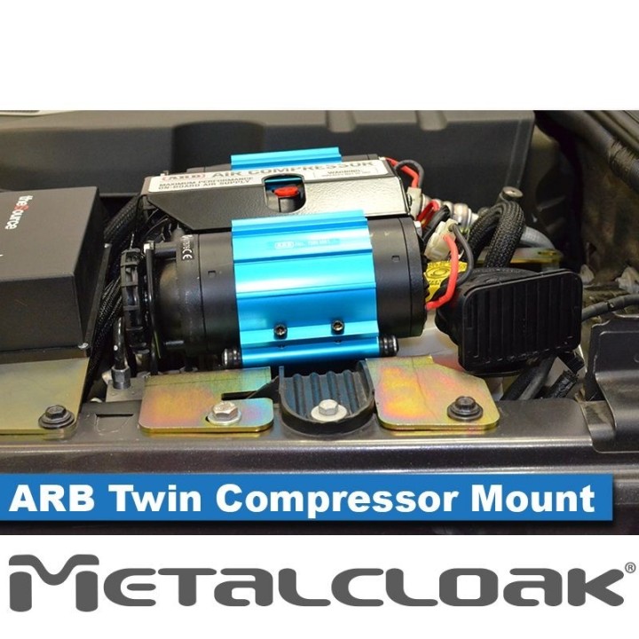 Mocowanie pod maską dwutłokowego | podwójnego kompresora typu ARB Jeep Wrangler JK METALCLOAK - ujęcie 2