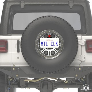 Relokacja tablicy Jeep Wrangler JL na koło zapasowe METALCLOAK - ujęcie 2