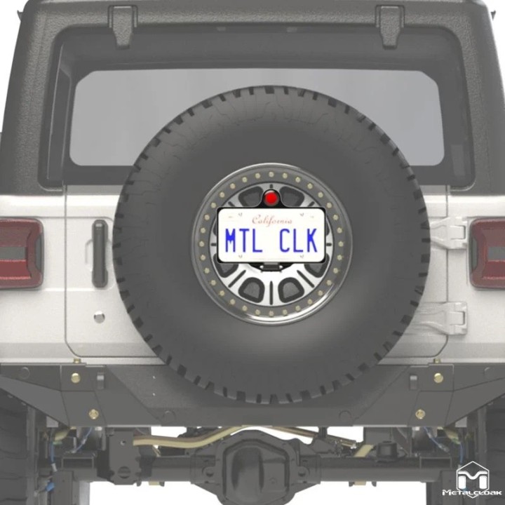 Relokacja tablicy Jeep Wrangler JL na koło zapasowe METALCLOAK - ujęcie 2