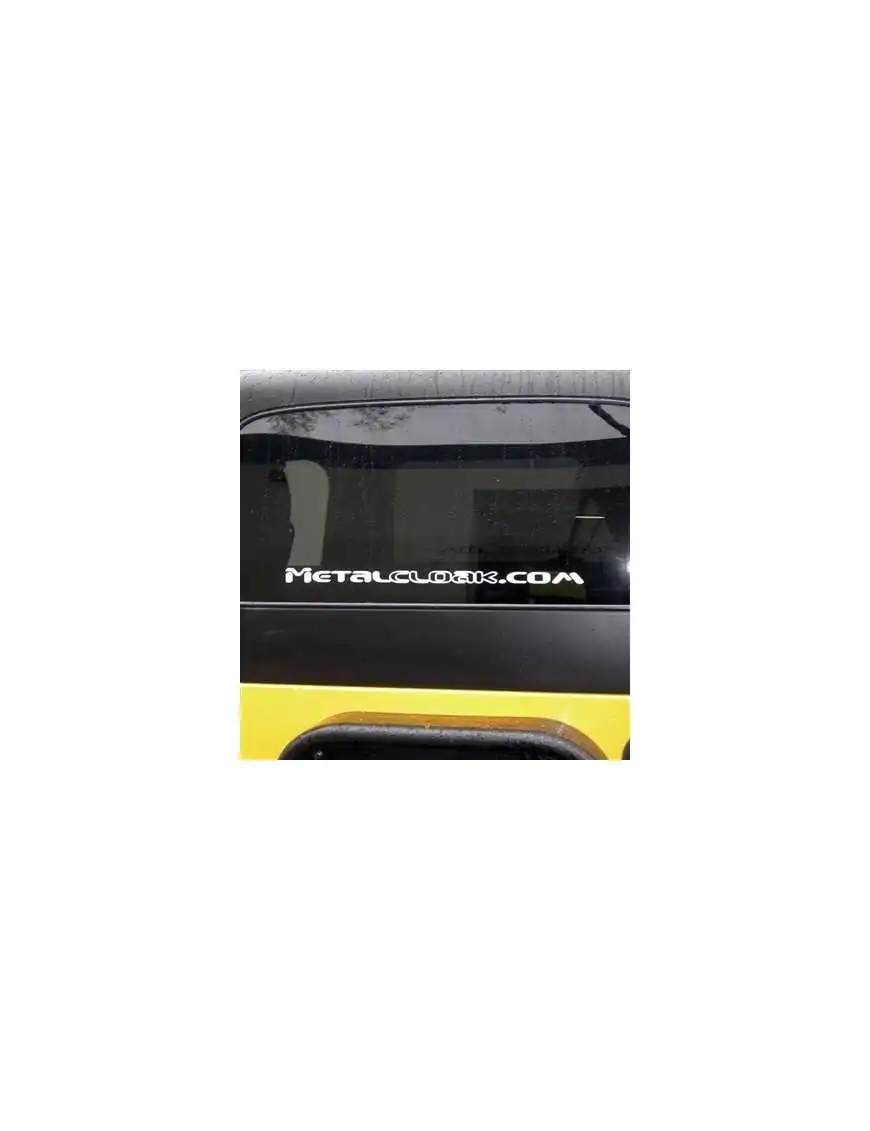 White MetalCloak.com 26" Premium Vinyl Decal