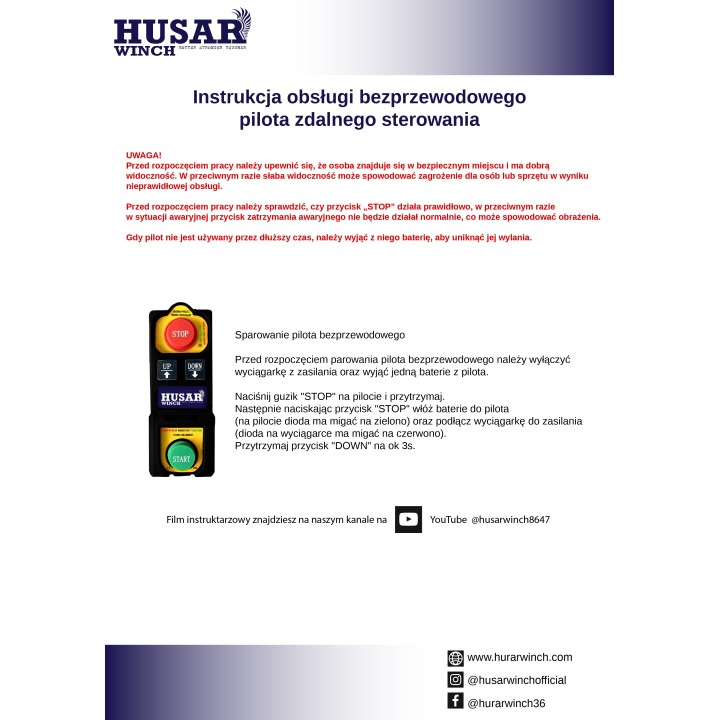 Husar BST P 300/600 z pilotem bezprzewodowym