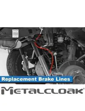 JK Wrangler Replacement Brake Lines, Pair 24.5"