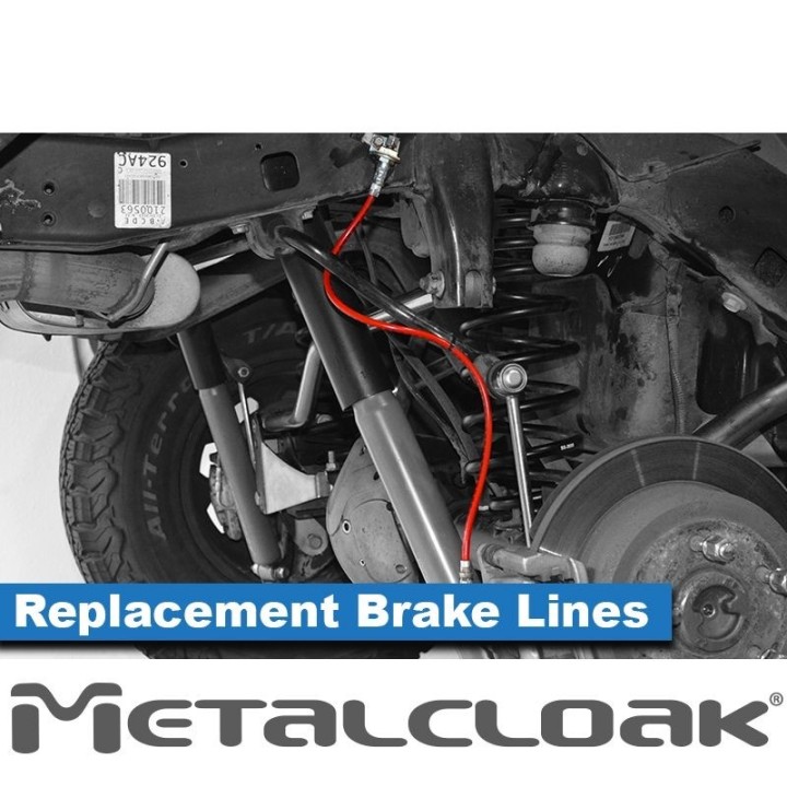 JK Wrangler Przewody hamulcowe w oplocie o długości 24,5" 62,23 cm METALCLOAK - ujęcie 3