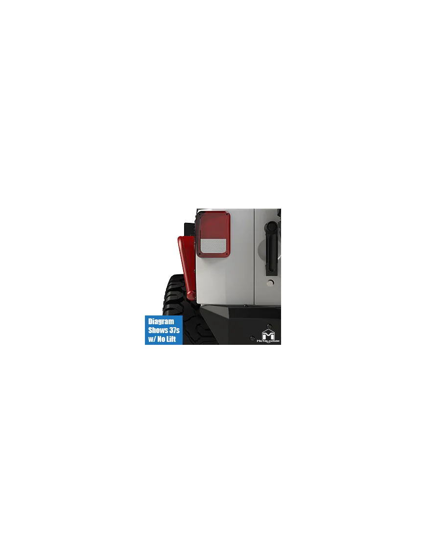 Overline Hi-Clearance Dovetailed & Removable Rear Flare, Narrow Edition, Pair, JK