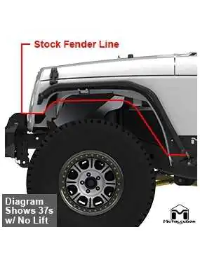 Poszerzenia Metalcloak Jeep Wrangler JK Overline HI-Clearance na szybkozłączkach | Szekla4x4.pl