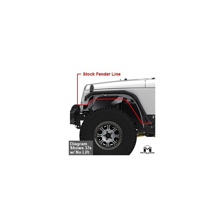 Poszerzenia Metalcloak Jeep Wrangler JK Overline HI-Clearance na szybkozłączkach - ujęcie 5