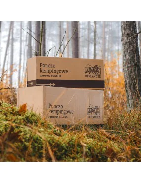 OFFLANDER PONCZO KEMPINGOWE CIENKIE Z OGRZEWACZEM SZAMPAN