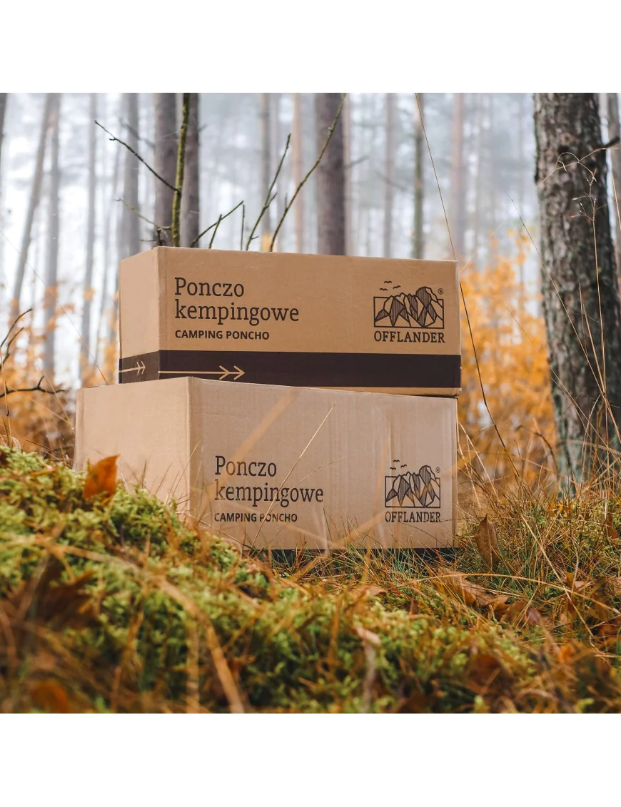 OFFLANDER PONCZO KEMPINGOWE CIENKIE Z OGRZEWACZEM SZAMPAN