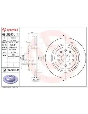BREMBO brake disc 08.N353.11