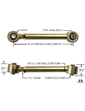 Bronco 6G Rear Upper Duroflex Control Arms