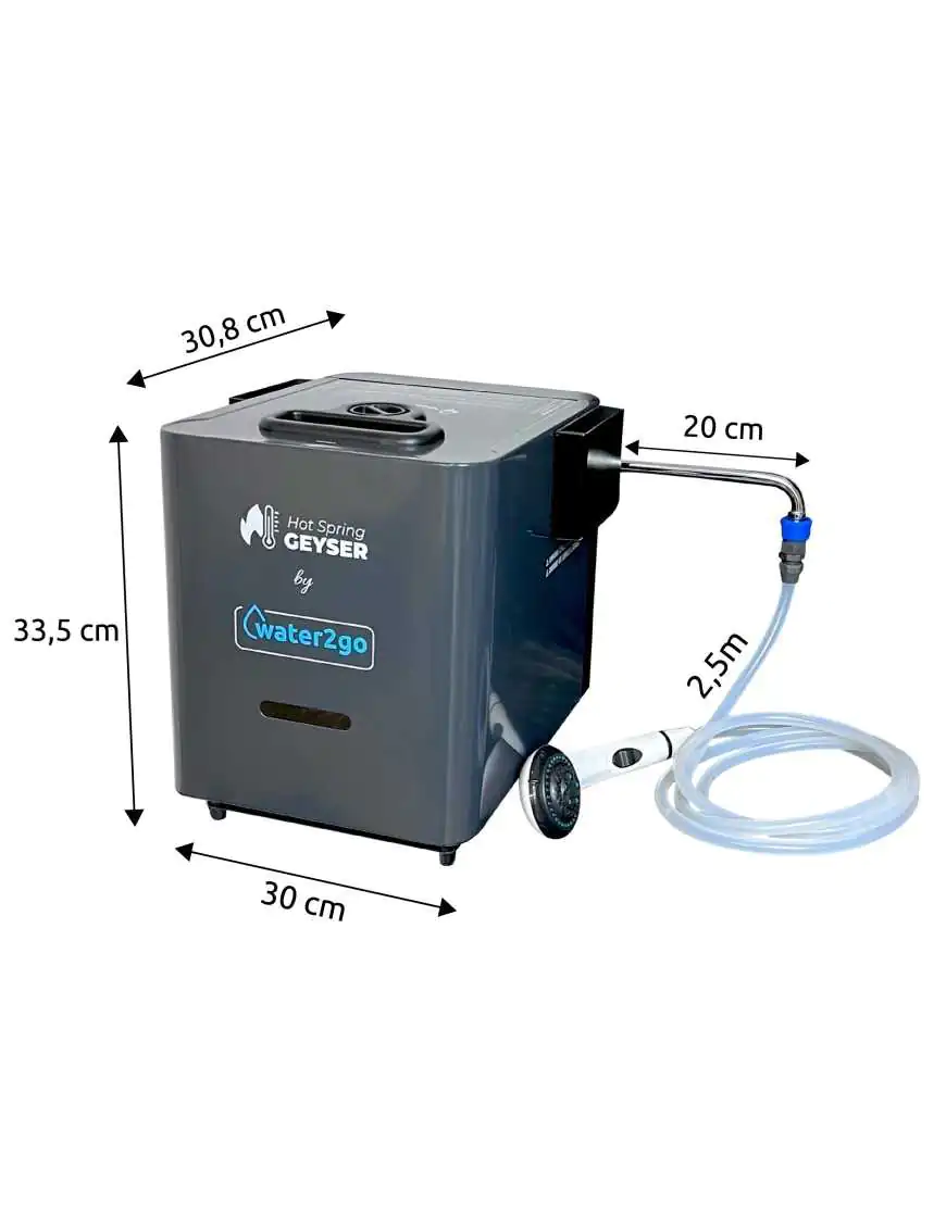 Portable Gas-Powered Tankless Water Heater with Shower