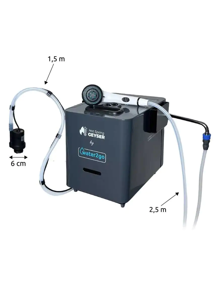 Portable Gas-Powered Tankless Water Heater with Shower